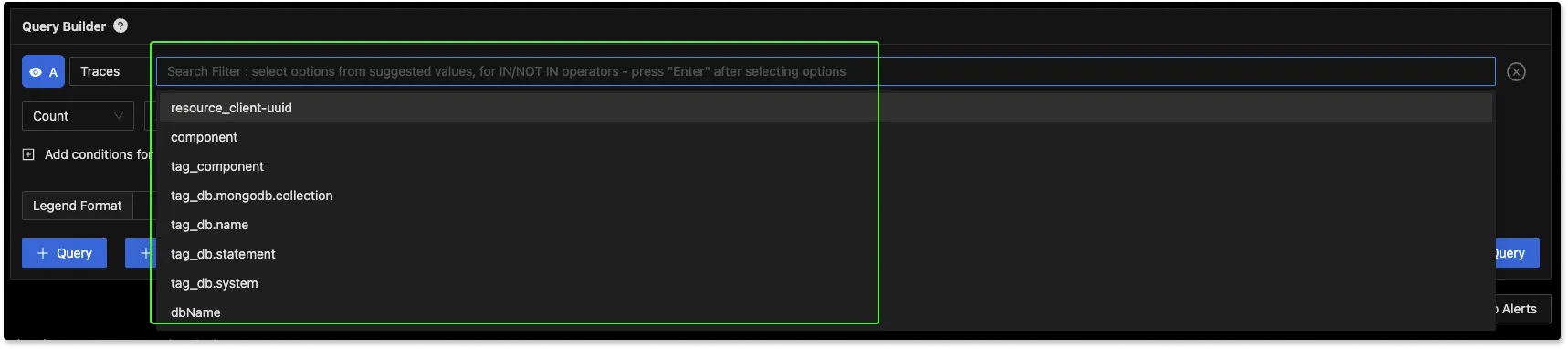Filter field